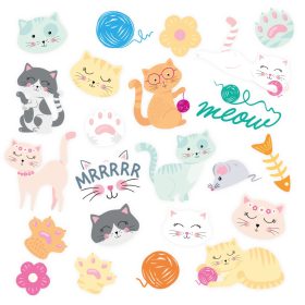 23 db-os vidám cicás gyerek tetoválás