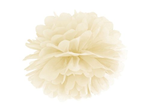 Ekrü selyempapír pompom 35 cm