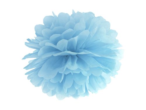 Középkék pompom 35 cm