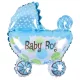 Kék baby boy babakocsis fólia lufi
