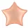 Rose gold csillag fólia lufi