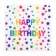 Színes pöttyös happy birthday szalvéta 10 db