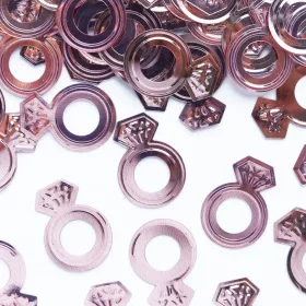 Rose gold gyémánt gyűrűs konfetti