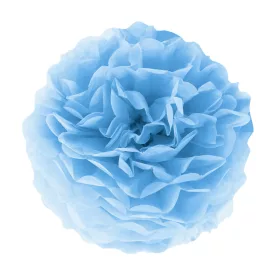 Babakék papír pompom 35 cm