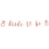Gyűrűs rose gold bride to be felirat