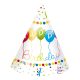 Színes lufis happy birthday csákó 6 db