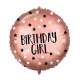 Rose gold birthday girl fólia lufi