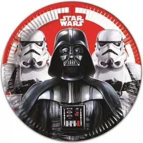 Piros star wars tányér 8 db