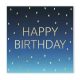 Kék ombre happy birthday szalvéta 20 db