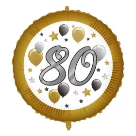 Elegáns lufis 80 szülinapi fólia lufi