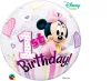 Első szülinapi minnie egeres bubble lufi