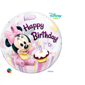 Első szülinapi minnie egeres bubble lufi