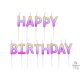 Arany-rózsaszín happy birthday gyertya