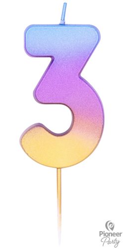 3-as színes ombre gyertya