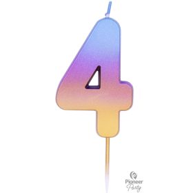 4-es színes ombre gyertya