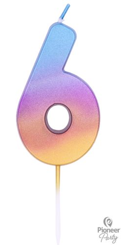 6-os színes ombre gyertya