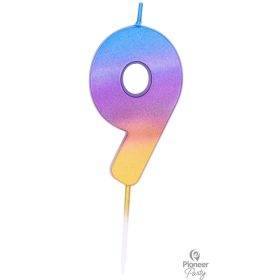 9-es színes ombre gyertya