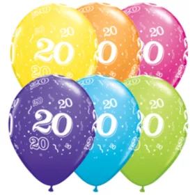 20. szülinapi lufi tropical 5 db