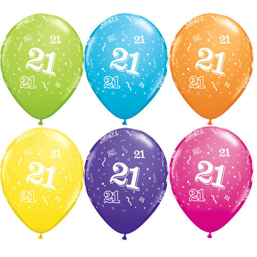 21. szülinapi lufi tropical 5 db