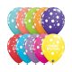 Színes pöttyös happy birthday lufi 6 db