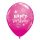 Pink csillagos happy birthday lufi