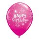 Pink csillagos happy birthday lufi