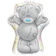 Szürke teddy maci fólia lufi