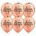 Csillagos rose gold boldog szülinapot lufi 6 db