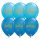 Kék-arany happy birthday latex lufi 6 db