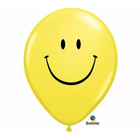 Sárga smile arc lufi 28 cm