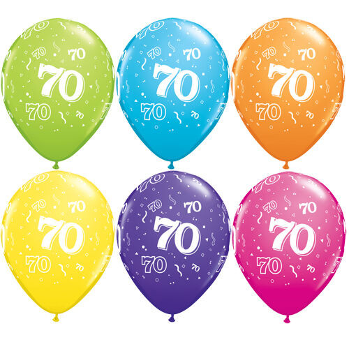 70. szülinapi lufi tropical 5 db