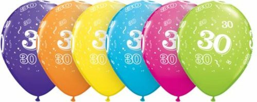 30. szülinapi lufi tropical 5 db
