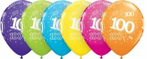 100. szülinapi latex lufi tropical 5 db