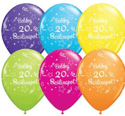 Boldog 20. szülinapot lufi 5 db