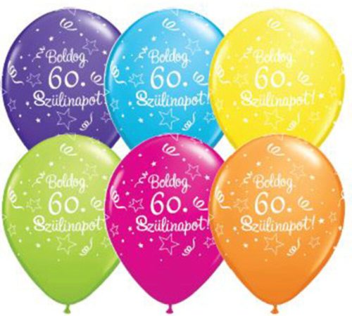 Boldog 60. szülinapot lufi 5 db