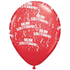 Piros boldog születésnapot lufi