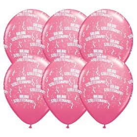 Sötét rózsaszín boldog születésnapot lufi