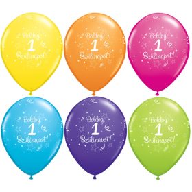 Boldog első szülinapot lufi 5 db