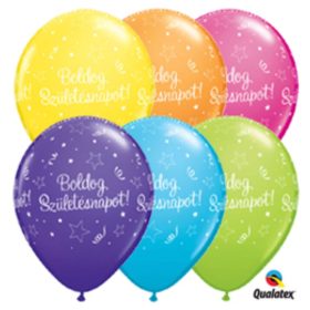 Boldog születésnapot lufi szerpentines 6 db