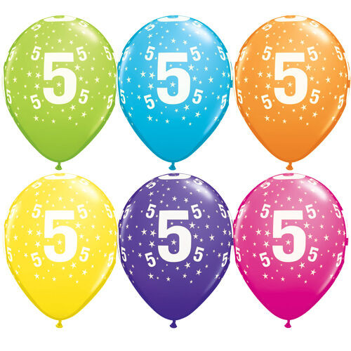 5. szülinapi lufi tropical 5 db