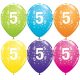 5. szülinapi lufi tropical 5 db