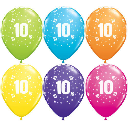10. szülinapi latex lufi tropical 5 db