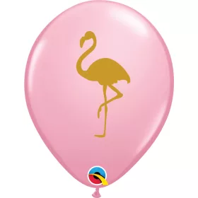 Arany flamingós pink latex lufi