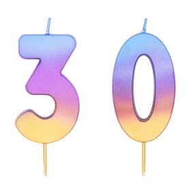 30-as színes ombre gyertya
