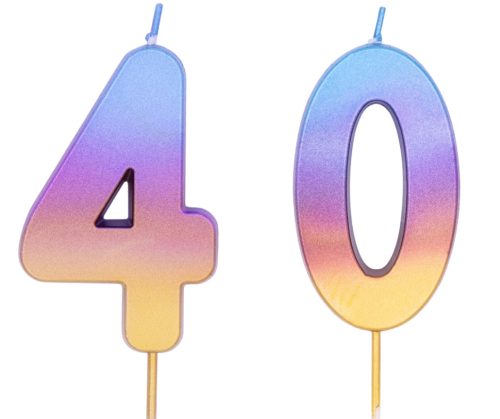 40-es színes ombre gyertya