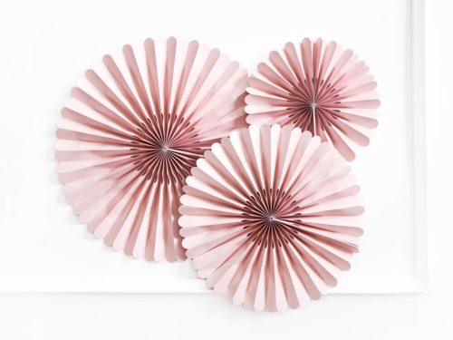 Rose gold legyező szett 3 db