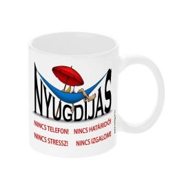 Függőágyas nyugdíjas bögre