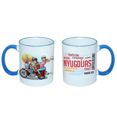 Motoros nyugdíjas bögre