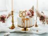 Arany glitteres 50 szülinapi tortagyertya