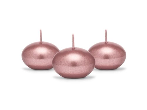 Metál rose gold úszógyertya